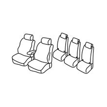 Stoelhoezen Lampa Set Superior - Zwart/Rood - compatibel voor Volkswagen Touran (09/15>)