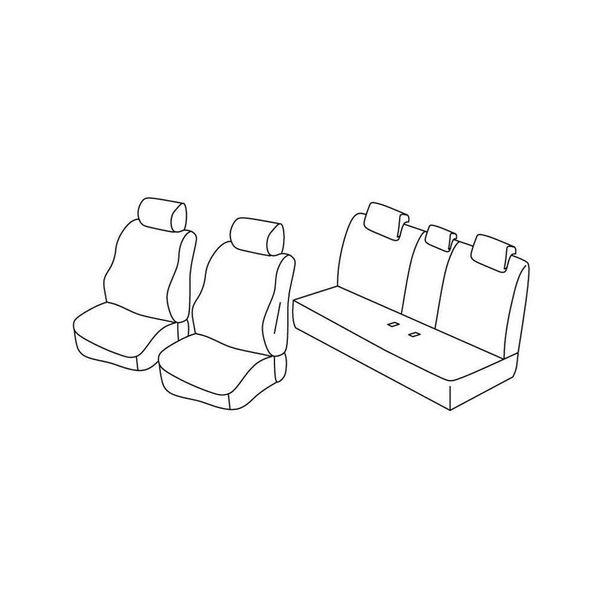 Coprisedili Lampa Set Superior - Nero/Blu - compatibili per Bmw Serie 7 (E65) (E66) (11/01>09/08)