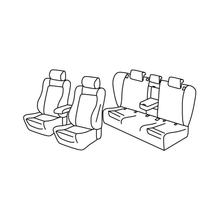Stoelbekleding Lampa Set Superior - Zwart/Rood - compatibel voor Audi A4 Allroad (06/16>) - Audi A4 Avant (11/15>)