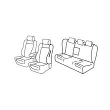 Stoelbekleden Lampa Set Superior - Zwart/Rood - compatibel voor Alfa Romeo 159 Sportwagon (03/06>09/13)