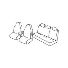 Stoelhoezen Lampa Set Superior - Zwart/Blauw - compatibel voor Skoda Fabia 5p (02/15>08/21)