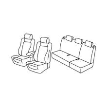 Stoelhoezen Lampa Set Superior - Zwart/Blauw - compatibel voor Renault Clio III 5-deurs (10/05>01/13)
