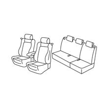 Stoelhoezen Lampa Set Superior - Nocciola - compatibel voor Renault Clio III 3-drs (10/05>01/13)
