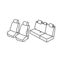 Stoelhoezen Lampa Set Superior - Zwart/Rood - compatibel voor Opel Karl (12/14>12/19)