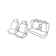 Stoelhoezen Lampa Set Superior - Grijs/zwart - compatibel voor Skoda Superb 4p (09/08>08/13)