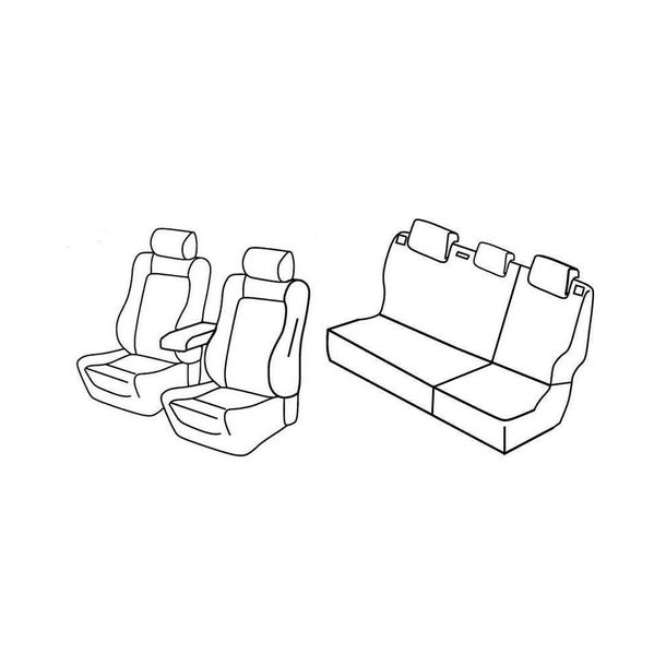 Seat Covers Lampa Set Superior - Beige - compatible for Volkswagen Polo 5p (05/14>09/17)