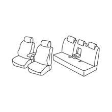 Stoelbekleding Lampa Set Superior - Grijs/zwart - compatibel voor Ford Edge (09/18>03/21)