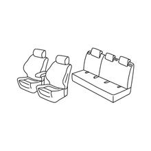 Stoelbekleding Lampa Set Superior - Zwart/Rood - compatibel voor Ford Focus 5-deurs (06/18>)