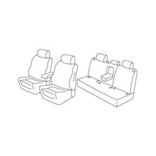Stoelbekleding Lampa Set Superior - Zwart/Rood - compatibel voor Volkswagen Golf VI 5-deurs (11/08>10/12)