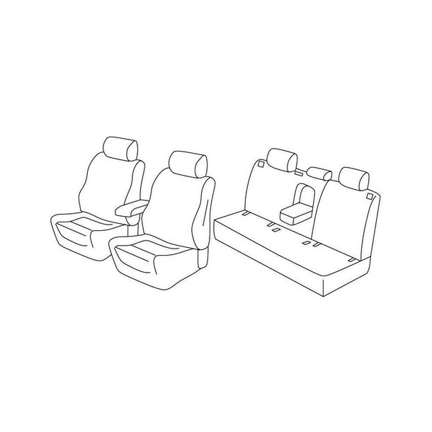 Coprisedili Lampa Set Superior - Beige - compatibile per Volkswagen Golf VI 5p (11/08>10/12)