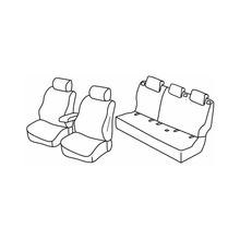 Stoelhoezen Lampa Set Superior - Zwart/Rood - geschikt voor Nissan Qashqai (02/14>07/17)