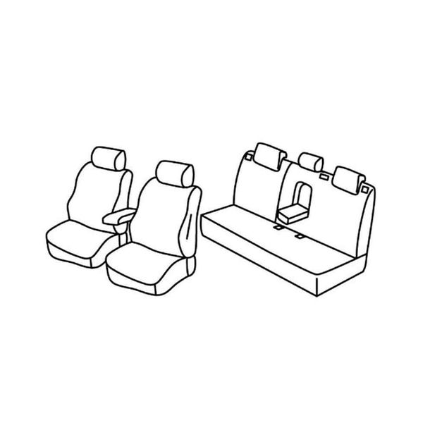Coprisedili Lampa Set Superior - Nero/Grigio - compatibili per Ford Mondeo 4p (11/14>) - Ford Mondeo Hybrid (11/14>)