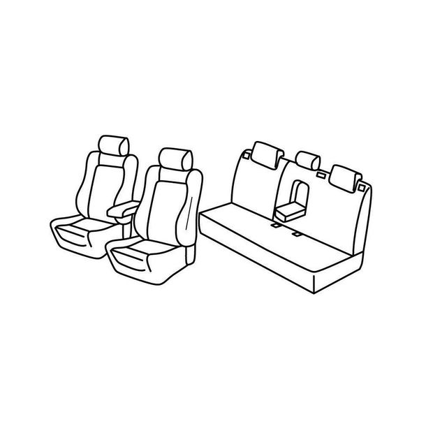 Housses de siège Lampa Set Superior - Gris/noir - compatible pour Ford Mondeo 4p (11/14>) - Ford Mondeo Hybrid (11/14>)