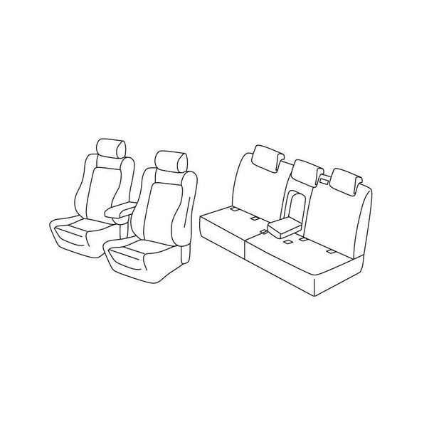Coprisedili Lampa Set Superior - Grigio/Nero - compatibili per Audi Q5 (11/08>02/17)