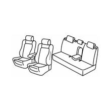 Stoelhoezen Lampa Set Superior - Zwart/Grijs - compatibel voor Toyota Auris 5-deurs (06/15>03/19)
