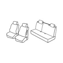 Stoelhoezen Lampa Set Superior - Zwart/Blauw - compatibel voor Ford Fiesta 5-deurs (09/08>05/17)