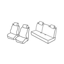 Stoelhoezen Lampa Set Superior - Grijs/zwart - compatibel voor Ford Fiesta 3-deurs (09/08>05/17)
