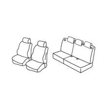 Sitzbezüge Lampa Set Superior - Grau/schwarz - kompatibel für Fiat Grande Punto 5p (09/05>04/12) - Fiat Punto 5p (01/12>04/19)