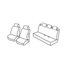Sitzbezüge Lampa Set Superior - Schwarz/Blau - kompatibel für Fiat Grande Punto 5p (09/05>04/12) - Fiat Punto 5p (01/12>04/19)