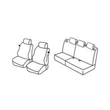 Sitzbezüge Lampa Set Superior - Grau/schwarz - kompatibel für Fiat Grande Punto 3p (09/05>04/12) - Fiat Punto 3p (01/12>08/18)
