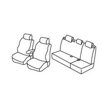 Sitzbezüge Lampa Set Superior - Schwarz/Blau - kompatibel für Volkswagen Polo 5p (05/14>09/17) - Volkswagen Polo 5p (09/09>04/14)