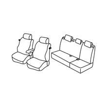 Sitzbezüge Lampa Set Superior - Schwarz/Grau - kompatibel für Volkswagen Polo 3p (05/14>09/17)