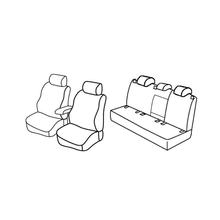 Sitzbezüge Lampa Set Superior - Schwarz/Grau - kompatibel für Volkswagen Golf VI 5p (11/08>10/12)