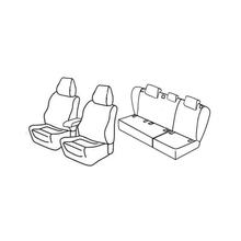 Ensemble de housses de siège Superior - Nocciola - compatible pour Volkswagen Golf V Variant (05/07>09/09)