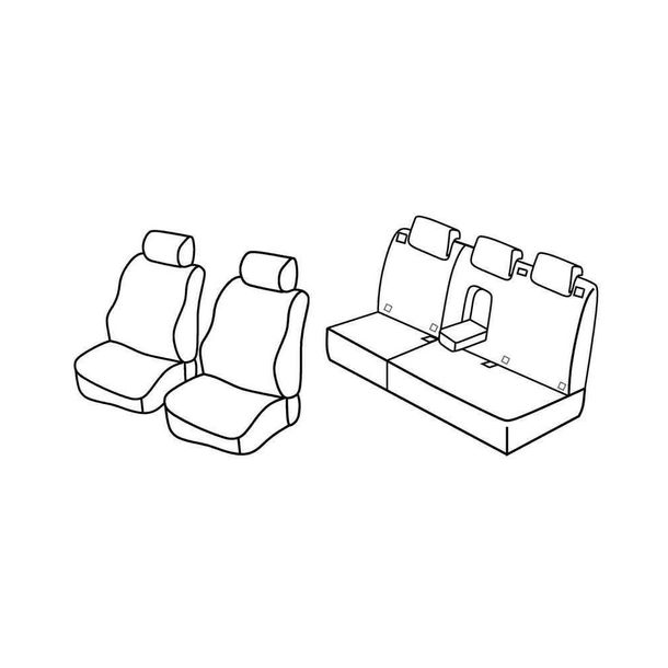 Seat Covers Lampa Set Superior - Hazelnut - compatible with Renault Koleos (06/08>01/14)