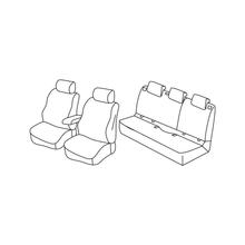 Housses de siège Lampa Set Superior - Noir/Gris - compatibles pour Opel Astra K 5p (11/15>11/21) - Opel Astra K Sports Tourer (03/16>)