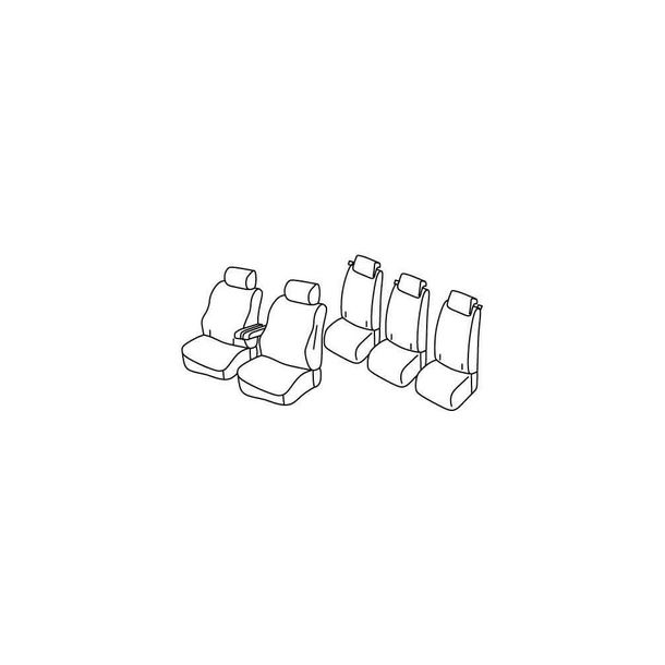 Coprisedili Lampa Set Superior - Beige - compatibili per Citroen Berlingo M (09/18>) - Citroen Berlingo XL (09/18>) - Peugeot Rifter (08/18>)