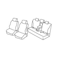 Housses de siège Lampa Set Superior - Noir/Rouge - compatibles pour Mercedes Classe C 4p (03/14>05/21)