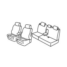 Housses de siège Lampa Set Superior - Noir/Bleu - compatibles pour Ford Focus 5p (03/11>05/18) - Ford Focus Break (06/11>05/18)