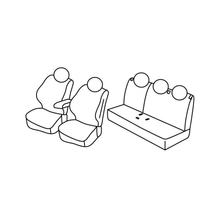 Housses de siège Lampa Set Superior - Noir/Gris - compatibles pour Fiat 500X (02/15>)