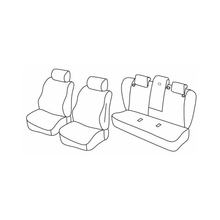 Housses de siège Lampa Set Superior - Noir/Gris - compatibles pour Bmw Série 5 Touring (E61) (04/04>05/10)