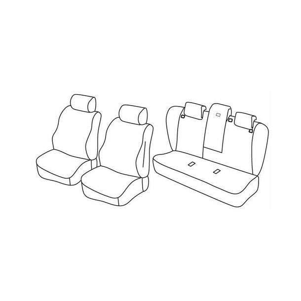Coprisedili Lampa Set Superior - Beige - compatibili per Bmw Serie 5 Touring (E61) (04/04>05/10)