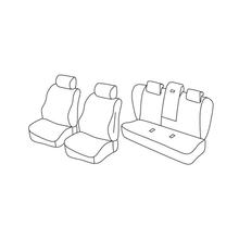Housses de siège Lampa Set Superior - Noir/Gris - compatibles pour Bmw Série 5 (E60) (07/03>12/09)