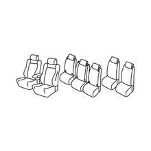 Housses de siège Lampa Set Superior - Noir/Gris - compatible pour Opel Zafira Tourer (11/11>12/19)