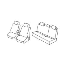 Habillages de siège Lampa Set Superior - Noir/Gris - compatible pour Volkswagen Passat 4p (12/14>10/20)