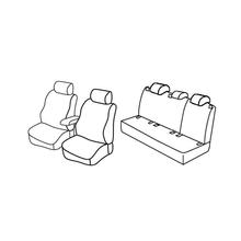 Sitzbezüge Lampa Set Superior - Schwarz/Grau - kompatibel für Volkswagen Golf VI 5p (11/08>10/12)