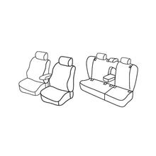 Sitzbezüge Lampa Set Superior - Schwarz/Grau - kompatibel für Volkswagen Golf V Variant (05/07>09/09)
