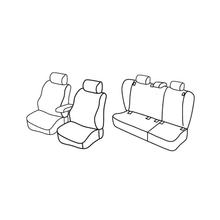 Sitzbezüge Lampa Set Superior - Schwarz/Grau - kompatibel für Volkswagen Golf V Variant (05/07>09/09)