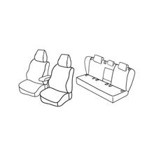 Sitzbezüge Lampa Set Superior - Schwarz/Grau - kompatibel für Volkswagen Golf V 5p (11/03>10/08)