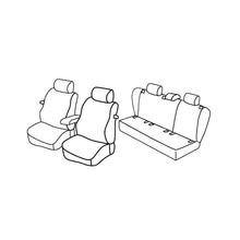 Sitzbezüge Lampa Set Superior - Schwarz/Grau - kompatibel für Volkswagen Golf V 3p (11/03>10/08)