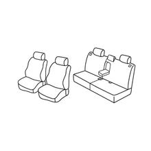 Sitzbezüge Lampa Set Superior - Schwarz/Grau - kompatibel für Toyota Land Cruiser 5p (12/02>10/09)
