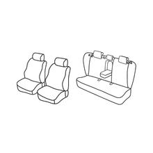 Sitzbezüge Lampa Set Superior - Schwarz/Grau - kompatibel für Toyota Avensis Wagon (04/09>03/19)