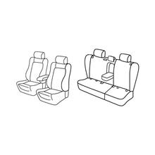 Sitzbezüge Lampa Set Superior - Schwarz/Grau - kompatibel für Toyota Avensis 4p (05/03>03/09)