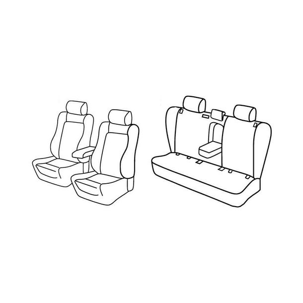 Coprisedili Lampa Set Superior - Nero/Grigio - compatibili per Toyota Avensis 4p (05/03>03/09)