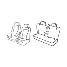 Sitzbezüge Lampa Set Superior - Schwarz/Grau - kompatibel für Toyota Avensis 4p (05/03>03/09)