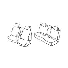 Sitzbezüge Lampa Set Superior - Schwarz/Grau - kompatibel für Skoda Octavia 5p (03/13>05/20)